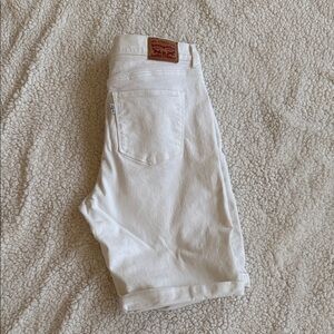 Levi's Classic White Denim Shorts